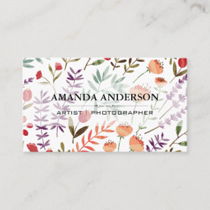 Carte De Visite Motif du jardin des fleurs printanières