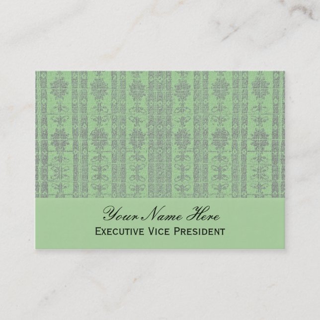 Carte De Visite Motif élégant vert en pastel (Devant)
