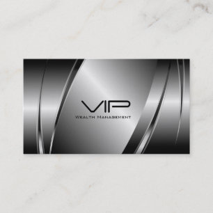 Carte De Visite Motif en acier inoxydable gris argent