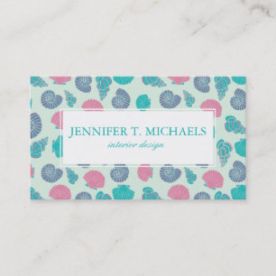 Carte De Visite Motif en pastel 1 de coquillage