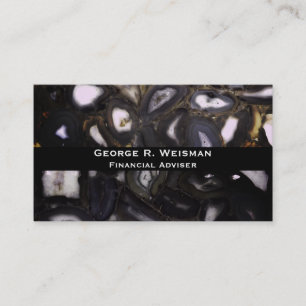 Carte De Visite Motif en pierre blanche Brown violet