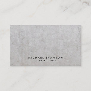 Carte De Visite Motif en pierre de marbre gris Construction simple