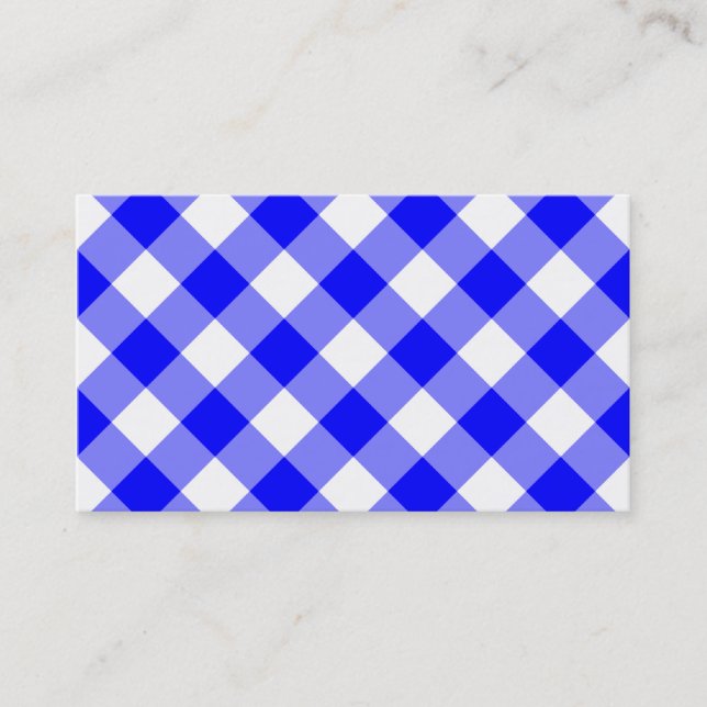 Carte De Visite Motif En vichy bleu (Devant)