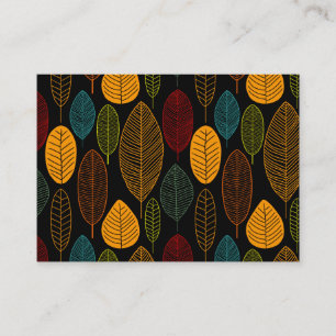 Carte De Visite Motif feuille - Couleurs