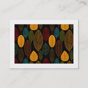Carte De Visite Motif feuille - Couleurs (Bordé)
