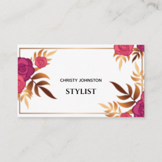Carte De Visite Motif floral aquarelle moderne unique tendance