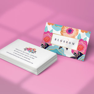 Carte De Visite Motif floral gras tendance Impression & Monogramme