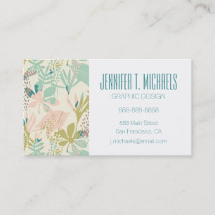 Carte De Visite Motif floral moderne