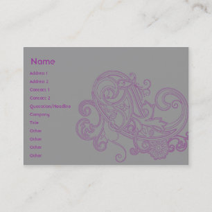 Carte De Visite Motif floral rose - potelé