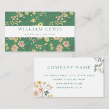 Motif floral vert Boho moderne