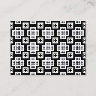Carte De Visite Motif géométrique 030614 - Blanc sur noir