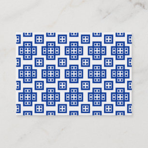 Carte De Visite Motif géométrique 030614 - bleu marine