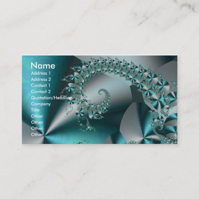 Carte De Visite Motif géométrique Abstrait Sparkle 2 (Devant)