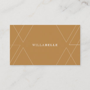 Carte De Visite Motif géométrique minimaliste moderne Caramel & Ta
