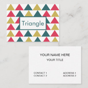 Carte De Visite Motif géométrique triangulaire coloré