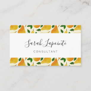 Carte De Visite Motif Golden Pears