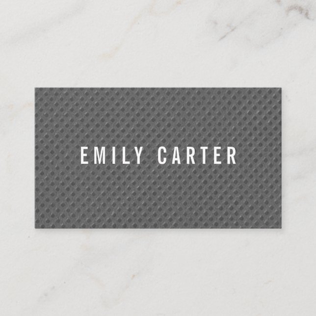 Carte De Visite Motif gris minimaliste (Devant)