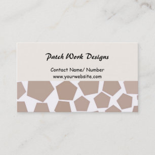 Carte De Visite Motif Hexagone Marron