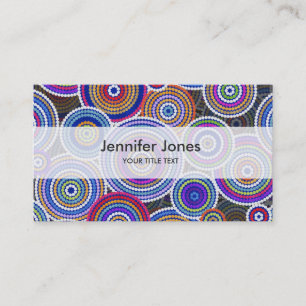 Carte De Visite Motif indigène d'art de point de Colorfull