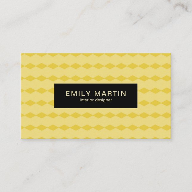 Carte De Visite Motif jaune (Devant)