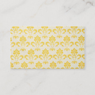 Carte De Visite Motif jaune de damassé