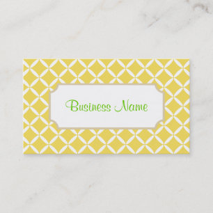 Carte de visite Motif jaune rétro