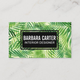 Carte de visite Motif Jungle Leaf