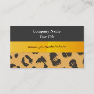 Carte de visite Motif Leopard Fur