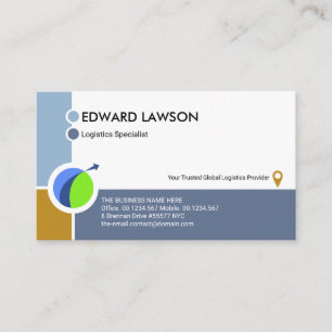 Carte De Visite Motif logistique global Creative Land Sea Air