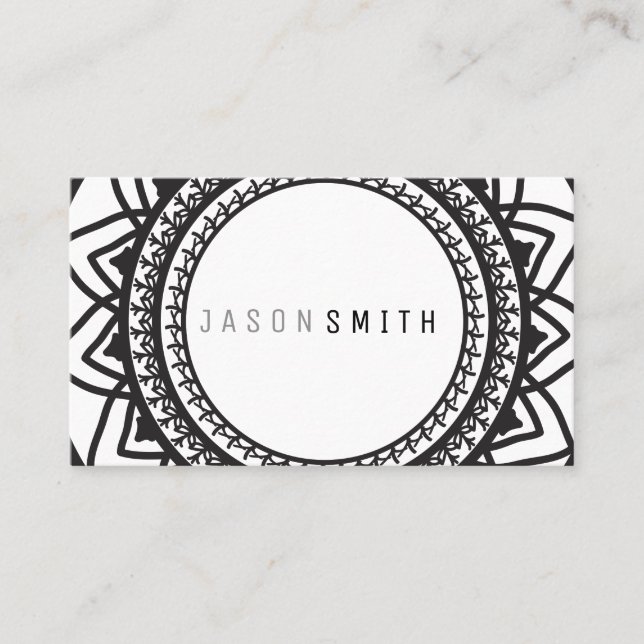 Carte De Visite Motif Mandala (Devant)