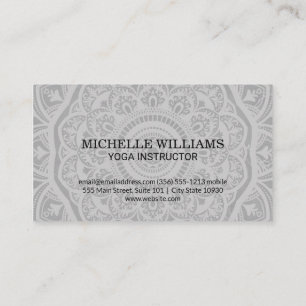 Carte De Visite Motif Mandala   Méditation   Professeur de yoga