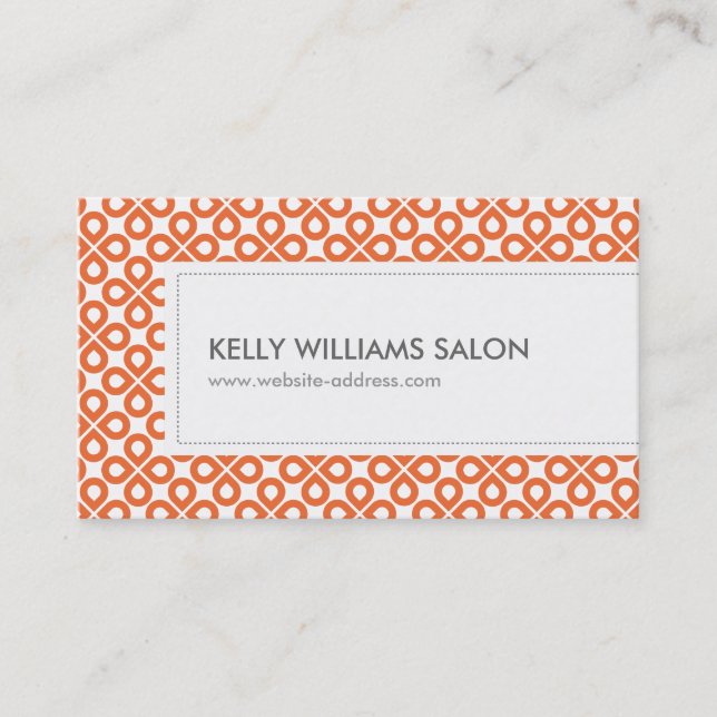 CARTE DE VISITE MOTIF MOD ORANGE (Devant)