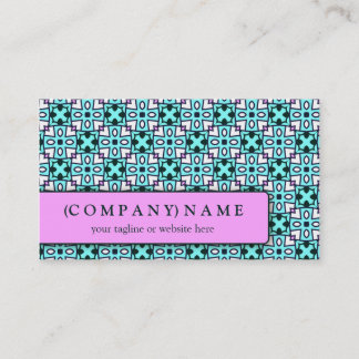 Carte De Visite Motif moderne bleu de feuille