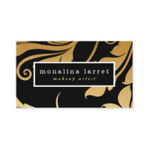 Motif moderne de Flourish de feuille d'or de Faux