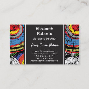 Carte De Visite Motif moderne de remous grunge urbain