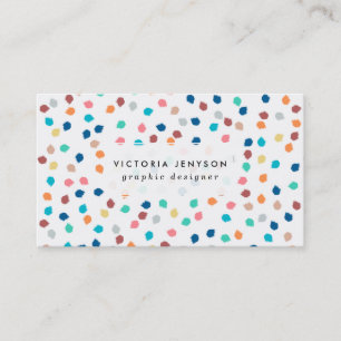 Carte De Visite Motif moderne de traçages de pois de ressort