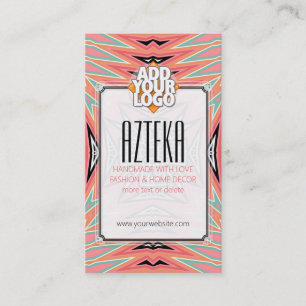 Carte de visite Motif moderne des Pastels Aztec