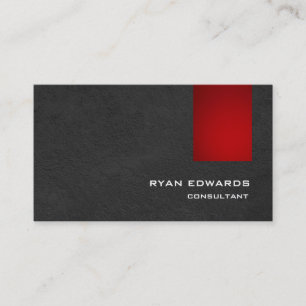 Carte De Visite Motif moderne design élégant rouge gris moderne
