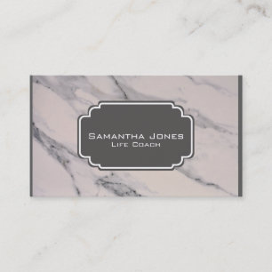 Carte De Visite Motif moderne en marbre noir gris rose