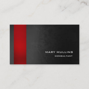 Carte De Visite Motif moderne moderne élégant élégant rouge gris é