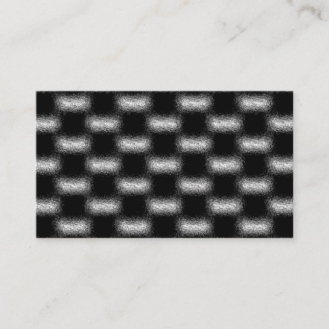 Carte De Visite Motif moderne tendance noir et blanc (Devant)