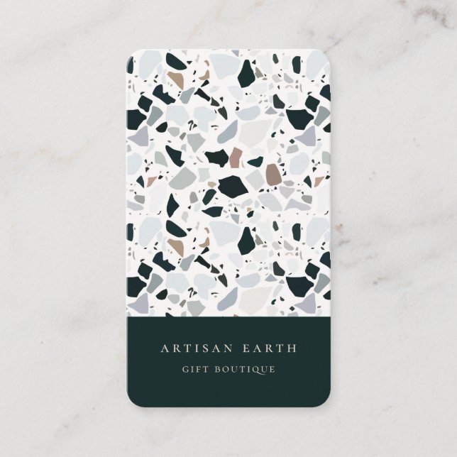 Carte De Visite Motif naturel de Terrazzo (Devant)