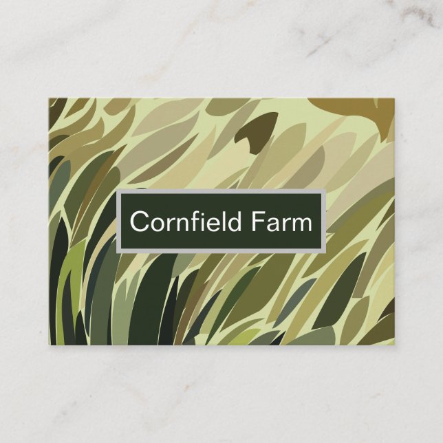 Carte De Visite Motif naturel Plante Green Cornfield (Devant)