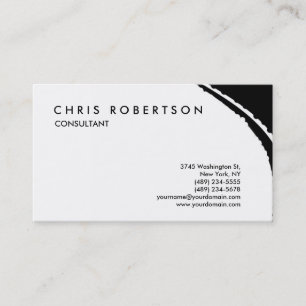Carte de visite Motif noir blanc gris
