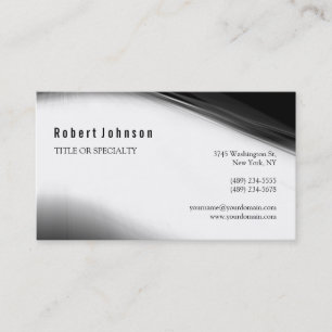 Carte de visite Motif noir blanc gris
