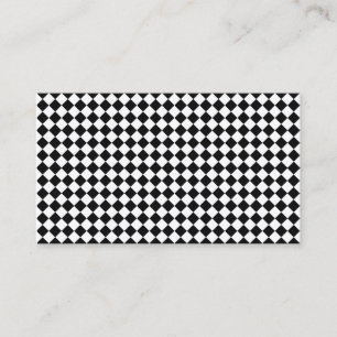 Carte De Visite Motif noir et blanc de forme de diamant par