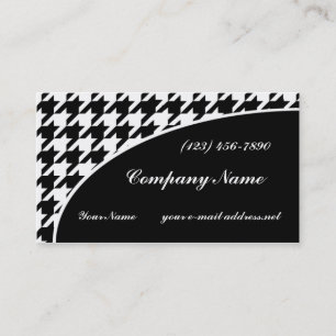 Carte De Visite Motif noir et blanc de pied-de-poule