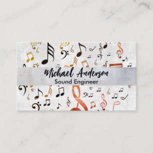 Carte De Visite Motif Notes musicales