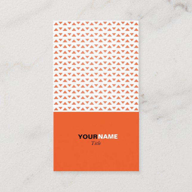 Carte De Visite Motif orange élégant moderne de Groupon (Devant)