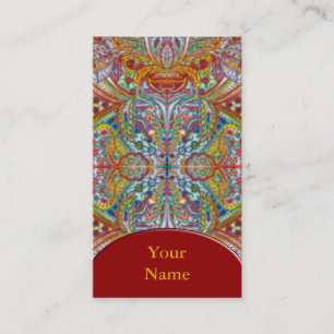 Carte De Visite Motif oriental IV d'aquarelle + votre texte